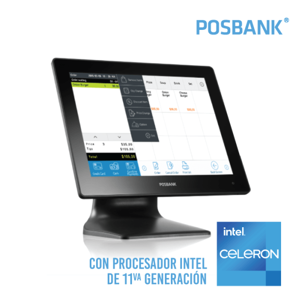 POS Touch Posbank Apexa EL-1500u (Intel Celeron J6412 11°GEN, 8GB RAM)